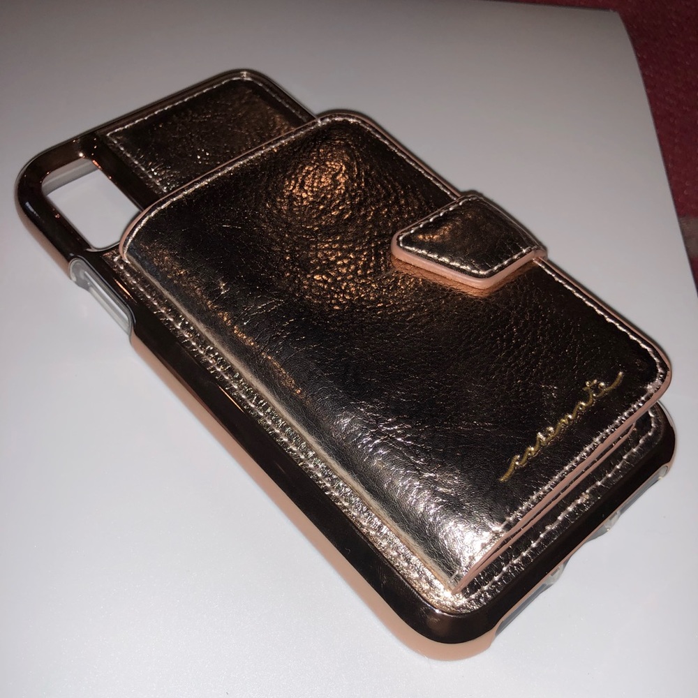 Casemate mirror and wallet iPhone X case